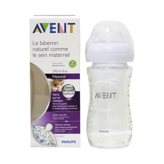 Garrafa de vidro Avent Natural 240ml Garrafa de vidro Avent Natural 240ml
