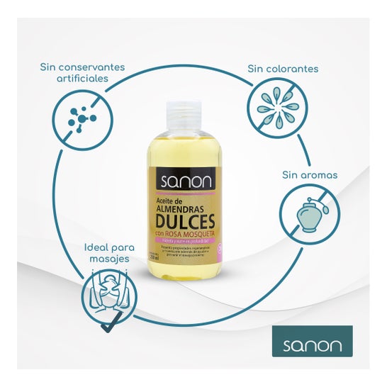 Sanon óleo de amêndoas com rosa mosqueta 250ml