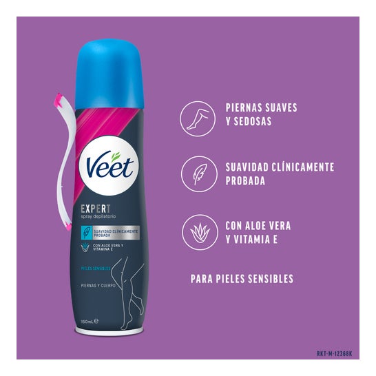 Spray Creme de Pele Sensível Veet 150ml