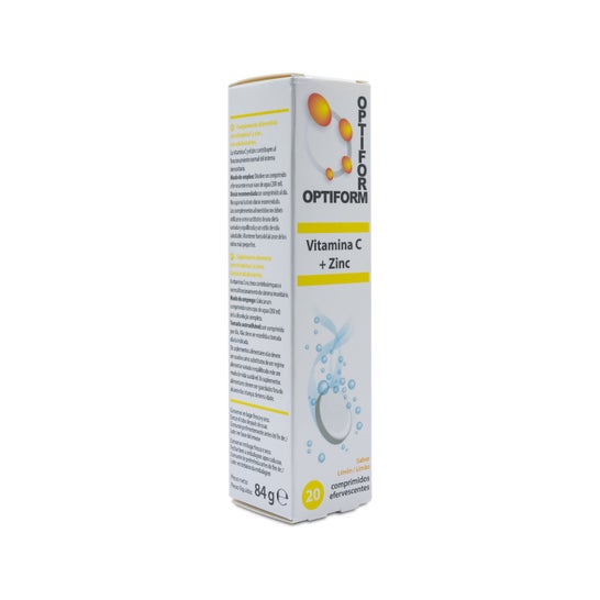 Optiform Vitamina C + Zinco Limão 20 Comprimidos
