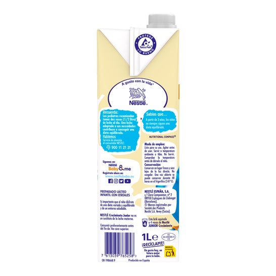 Nestlé Junior Crescimento +2 Cereais 1L