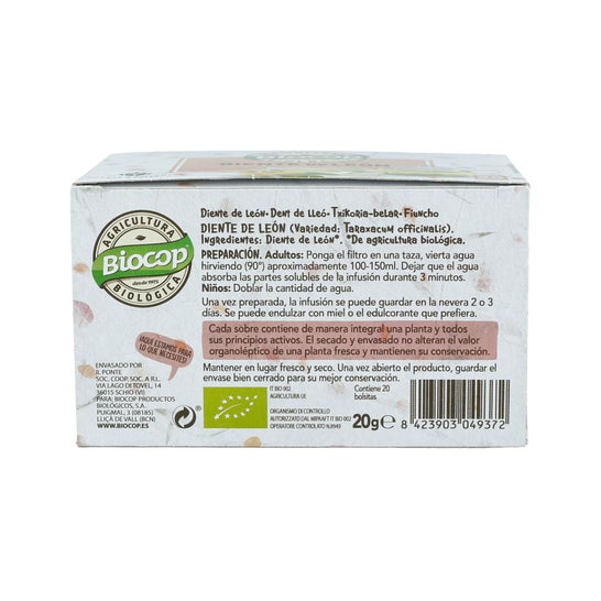 Biocop Dente de Leão Infusão Bio 20 Sachês