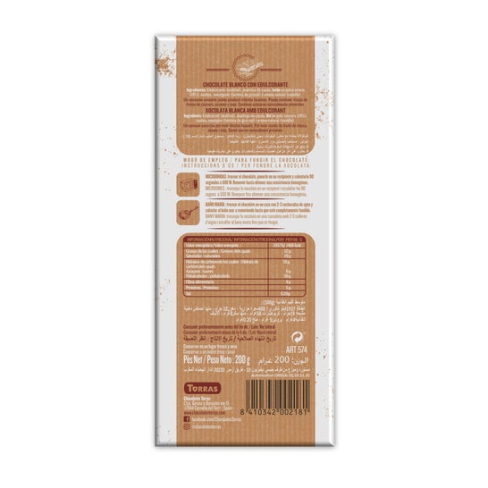 Sobremesas de Chocolate Branco 200g Torras Unsweetened