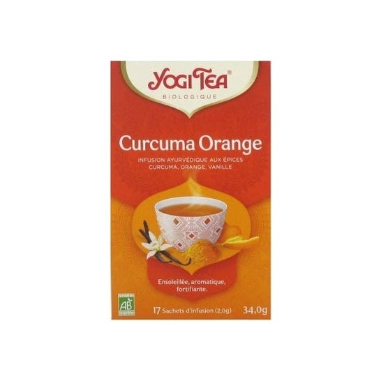 Chá Yogi Chá de Cúrcuma Laranja Orgânica 17 saquinhos de chá