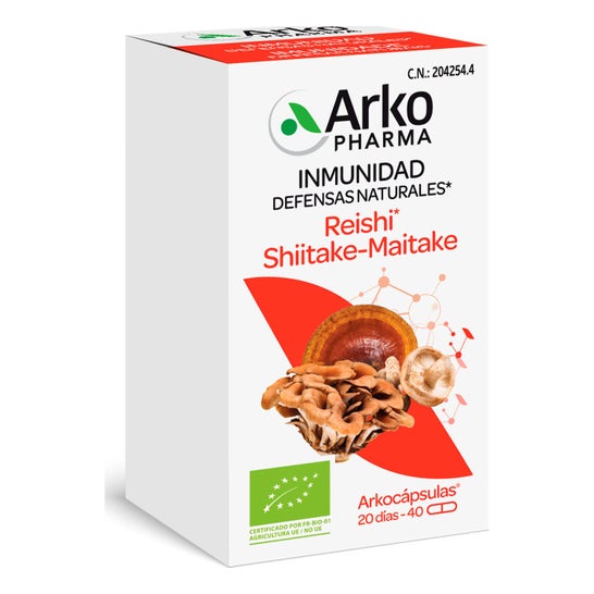 Arkocapsulas Shiitake Maitake Reishi Organic 40caps