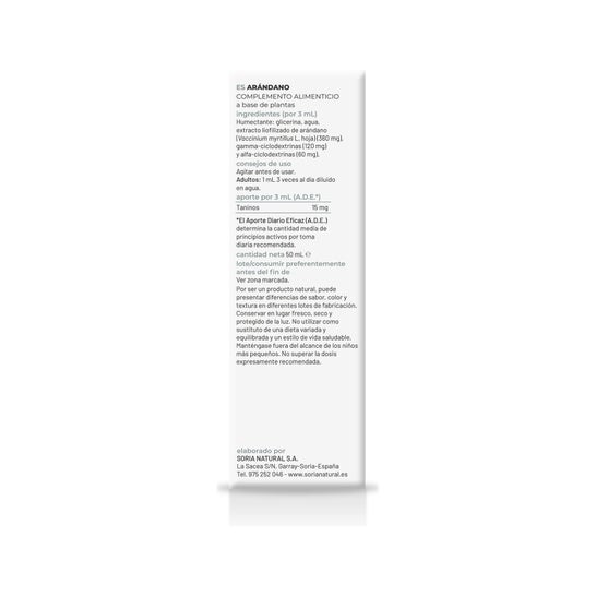 Extracto Arandano Xxi 50ml Soria Natural