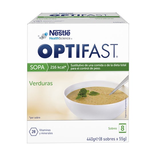 OPTIFAST Sopa de verduras 8 sobres Optifast, 8 sobres (Código PF )