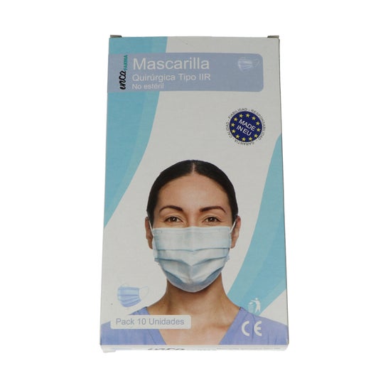 Máscara cirúrgica Inca FarmaSurgical Mask IIR Blue 10 unidades