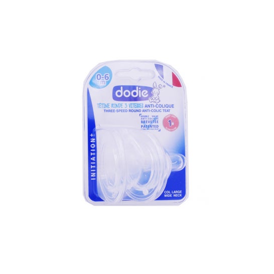 Dodie Teats Round 3 Speed Flow 1 0-6 Meses 3uds