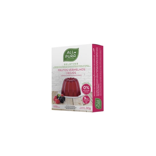 All Pura Gelatina Frutos Rojos Stevia 30g