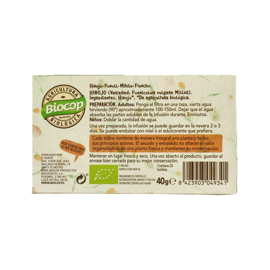 Biocop Infusão de Funcho Bio 20 Sachets