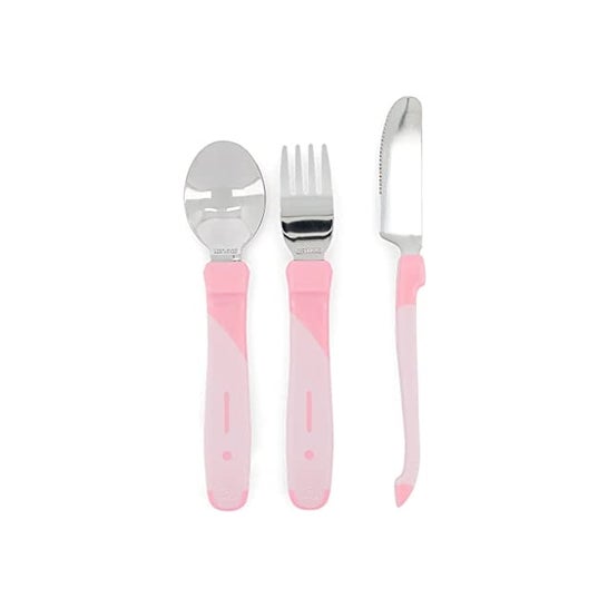 Faqueiro Twistshake Conjunto Rosa 12 Meses