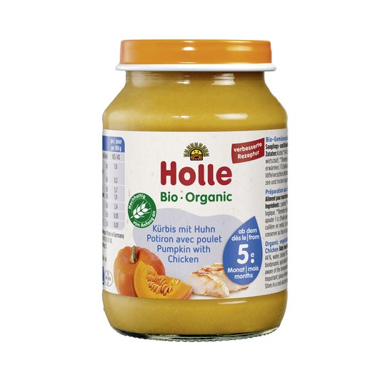 Frango Abóbora Holle Potitos 4M 190g