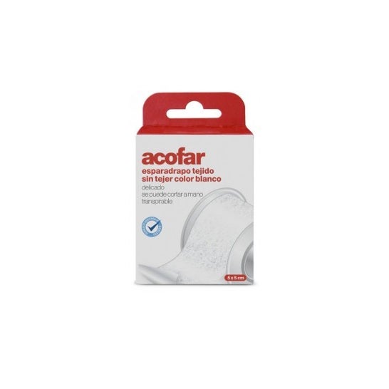 Emplastro adesivo não tecido branco 5x5cm 1ud de Acofar