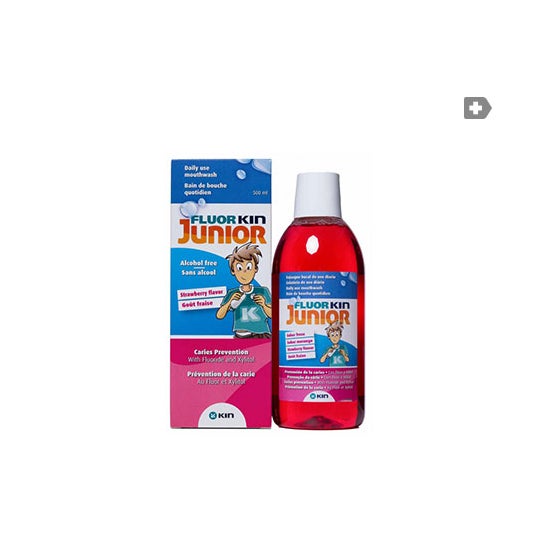 Fluor Kin Junior boca enxaguar morango 500ml