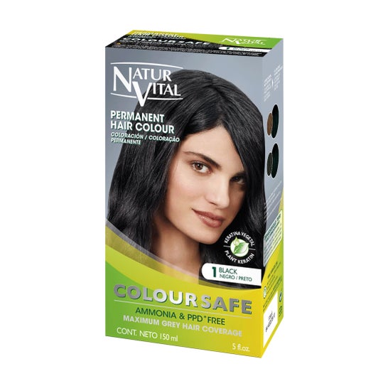 Corante Permanente NaturVital Coloursafe 1 Preto 150ml