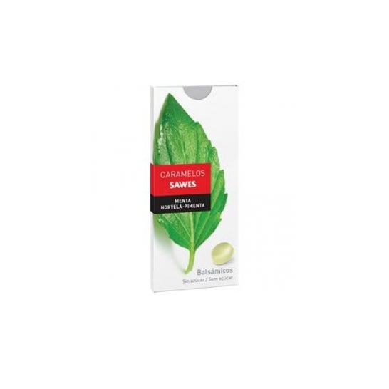 Sawes Candies Balsâmicos sem açúcar Sabor a menta em embalagem blister 22g