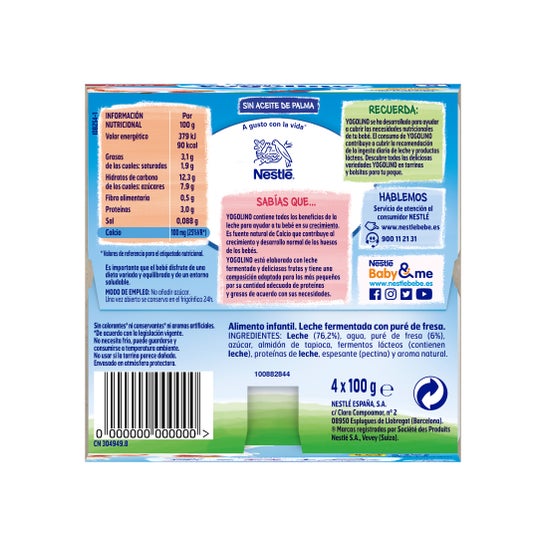 Sobremesa láctea Nestlé morango 4uds