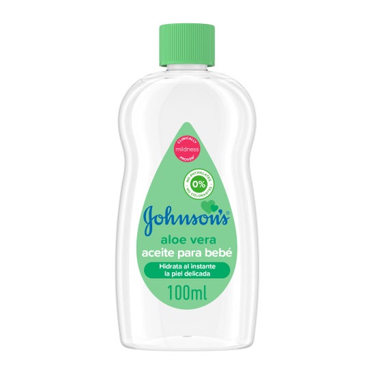 O Óleo Johnson's Baby Aloe Vera hidrata e nutre instantaneamente 100ml