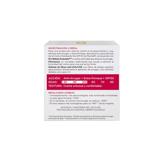 L'Oréal Revitalift Creme Hidratante SPF30 + 50ml
