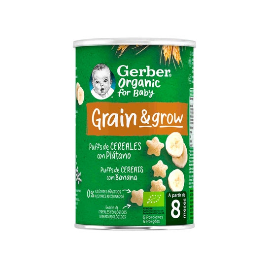 Gerber Organic Puffs Cereales con Platano 35g