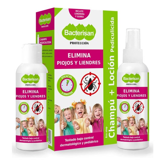 Bacterisan Pack Pediculicida Elimina Piolhos e Lêndeas 2x100 ml
