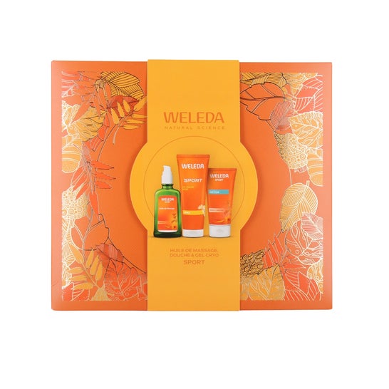 Weleda Coffret Sport Óleo de Massagem + Duche + Gel Cryo