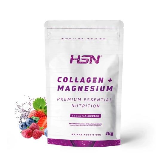 HSN Colágeno Hidrolizado + Magnesio 2.0 en Polvo Frutos Rojos 1kg