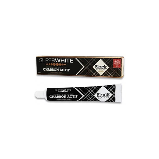 Super White  White Toothpaste com Black Edition Activated Carbon 75ml