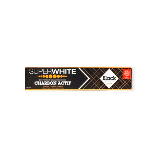 Super White  White Toothpaste com Black Edition Activated Carbon 75ml