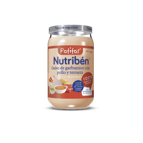 Nutribén Potito Ensopado de Grão-de-bico com Frango e Vitela 235 g