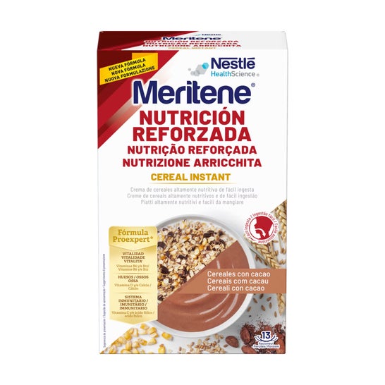 Nestlé Meritene Nutrição Reforçada Cereal Instantâneo Cereais com Cacau 520g