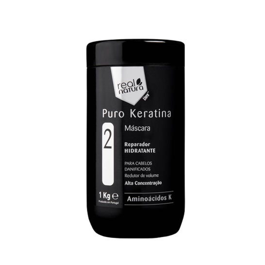 Real Natura Máscara Sem Sal Puro Keratina 1000g