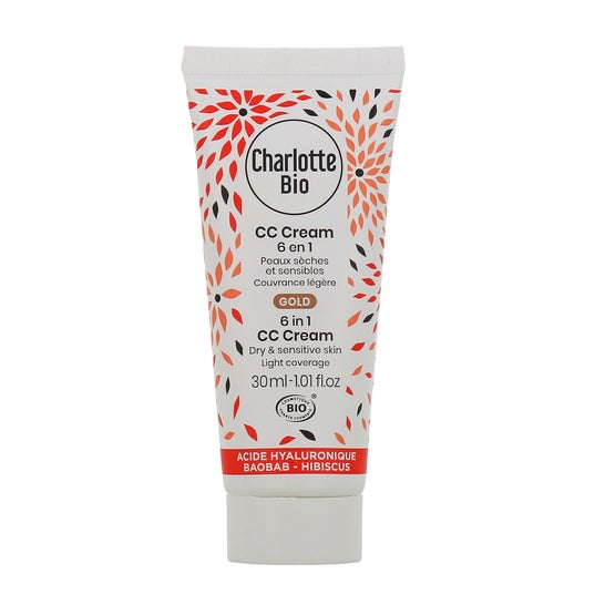 Charlotte Bio CC Cream 6 en 1 Pele Seca e Sensível Gold 30ml