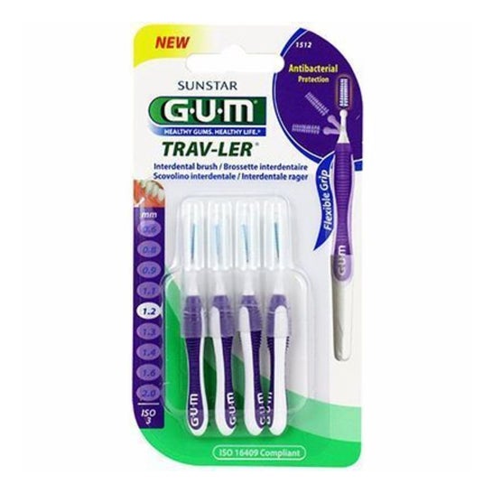 Gum Proxabrush Trav-Ler 4 Interdental Brushes 1,2 Mm