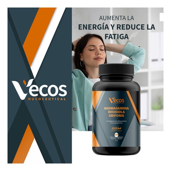 Vecos Nucoceuticals Extracto de Ashwagandha y Rhodiola 100caps