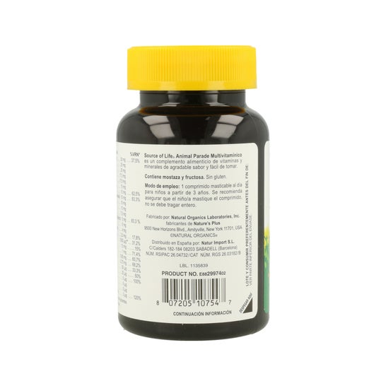 Nature's Plus Animal Parade Multivitamin Orange 60caps