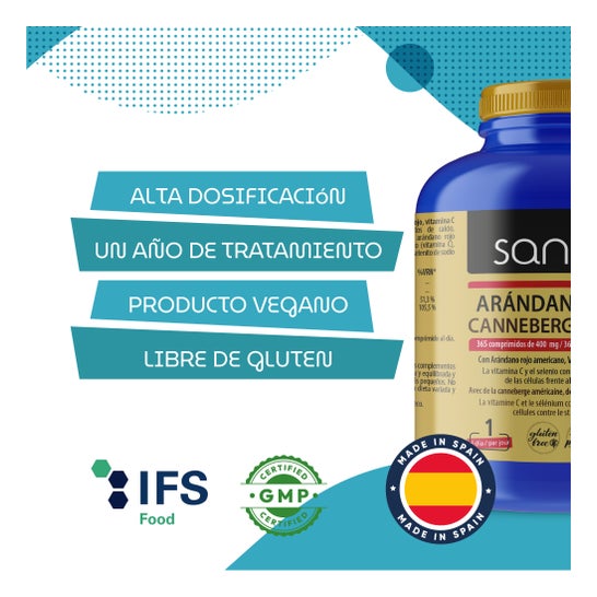 Sanon Red Cranberry 400mg 365comp