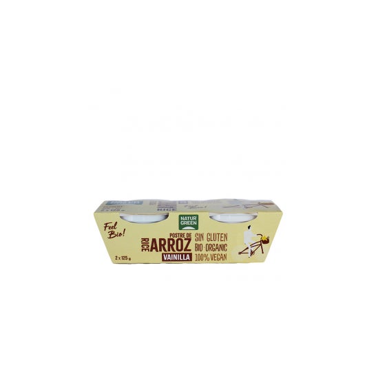 Sobremesa Orgânica Naturgreen de Arroz e Baunilha (2x125 G)