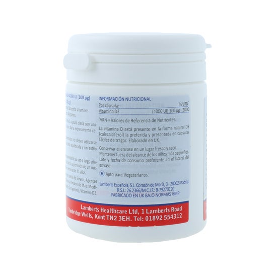 Lamberts Vitamina D3 4000 Ui (100μg) 120 Comprimidos