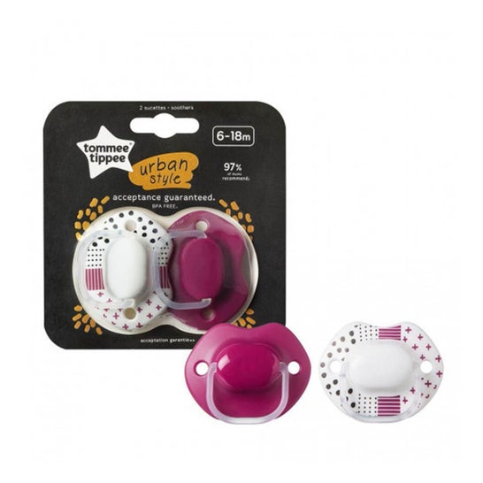Tommee Tippee Chupetes 6-18 M Urbano Niña 2uds