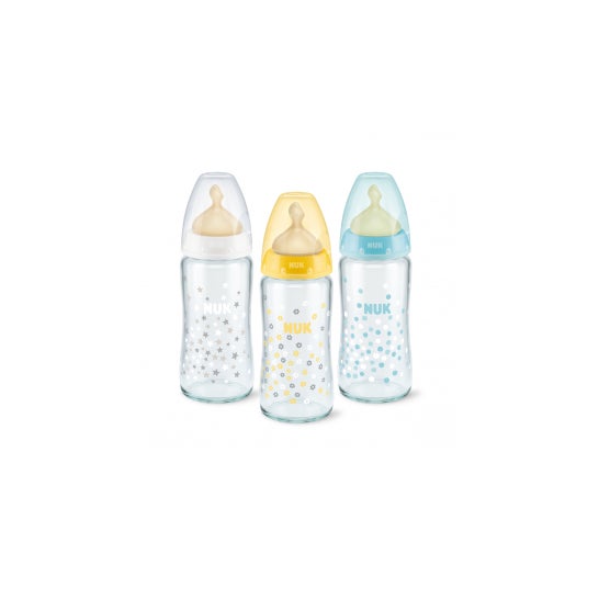 Nuk mamadeira látex bico grande boca Tamanho de vidro 1 240ml