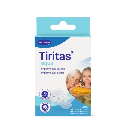 Hartmann Tiritas Aqua Adhesive Band-Aid 3 Tamanhos 20uds
