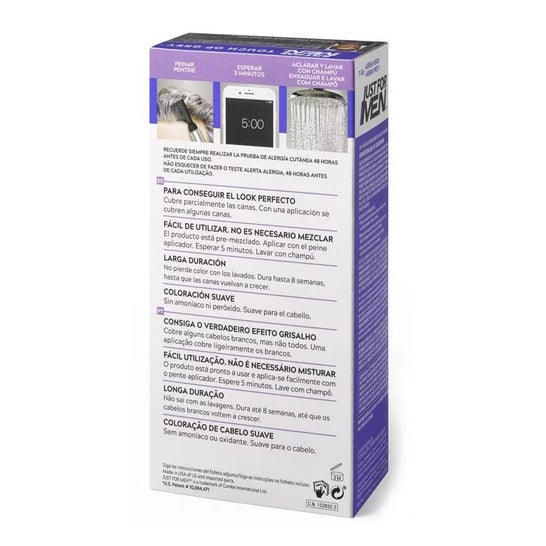 Apenas para homens toque de cinza marrom-preto gradual coloração tratamento 40g Apenas para homens toque de cinza marrom-preto gradual coloração tratamento 40g