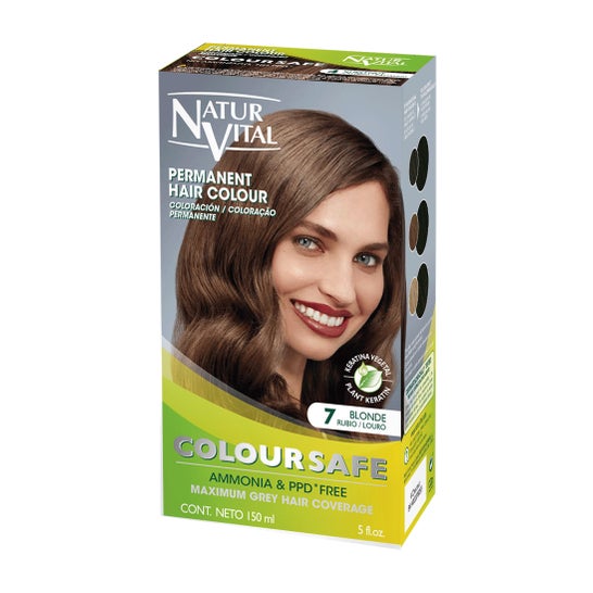 NaturVital Coloursafe Tinte Permanente 7-Rubio 150ml