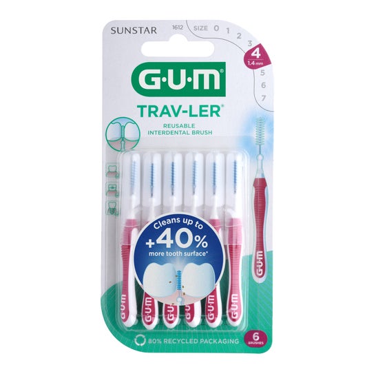 GUM® interdental escova proxabrush trip 6pcs