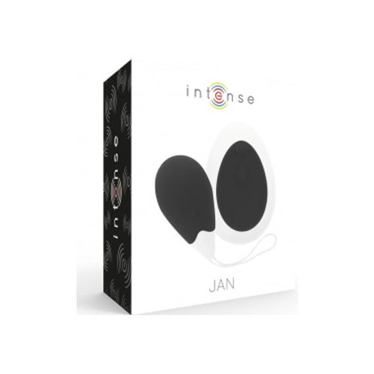 Brinquedos de Casal Intenso Jan Ovo Vibrador Controle Remoto Preto