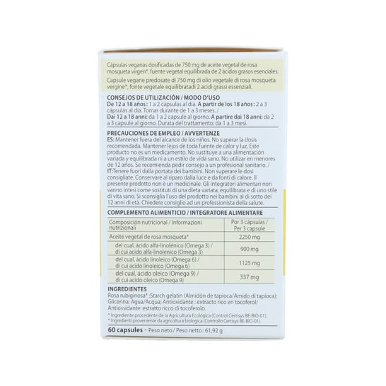 Pranarôm Cápsulas de Óleo de Rosa Mosqueta 60caps