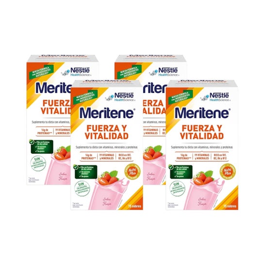 Meritene Força e Vitalidade Morango 4x15 Sachês