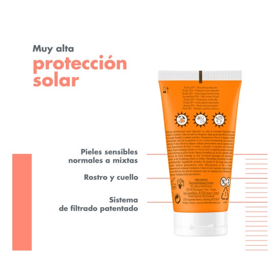 Avène Sunscreen Sensitive Skin Dry Touch Fluid SPF50+ 50ml